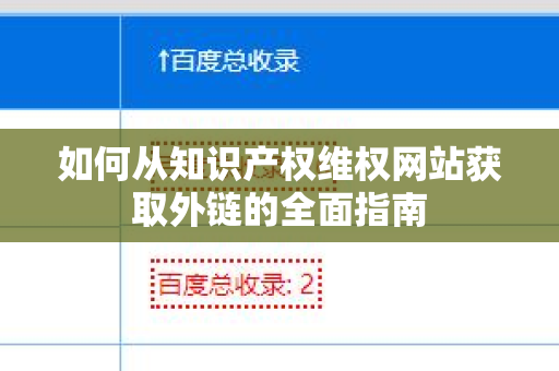 如何从知识产权维权网站获取外链的全面指南