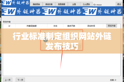 行业标准制定组织网站外链发布技巧