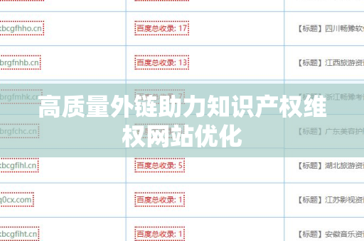 高质量外链助力知识产权维权网站优化