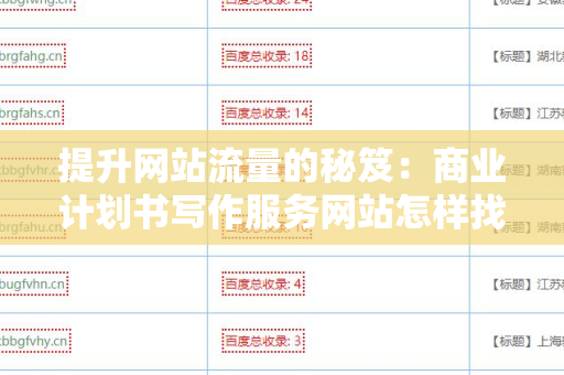 提升网站流量的秘笈：商业计划书写作服务网站怎样找免费外链平台？
