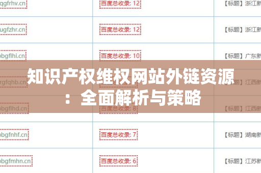 知识产权维权网站外链资源：全面解析与策略
